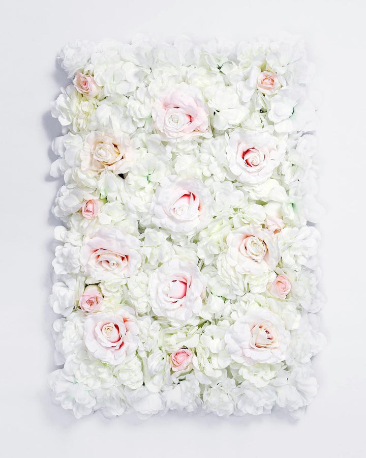 Pink & White 3D Flower Wall Panel, 16x24" Artificial Floral Backdrop