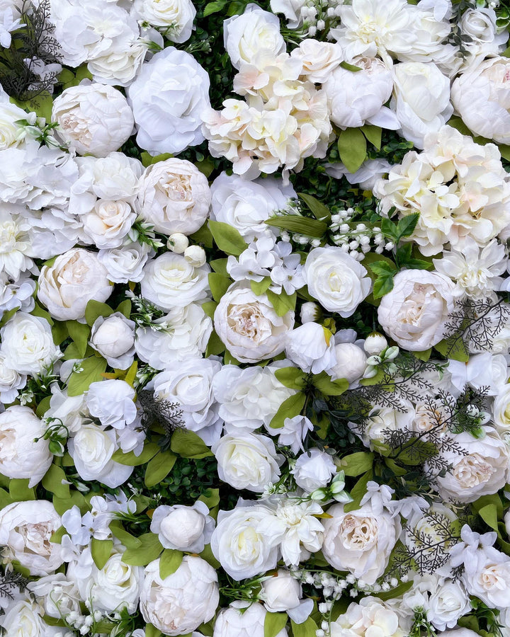3D White Flower Wall Panel: Wedding & Party Backdrop