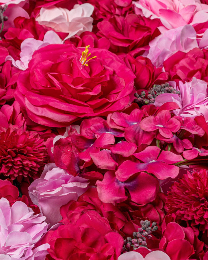 Hot Pink 3D Flower Wall Panel - Floral Wedding Backdrop