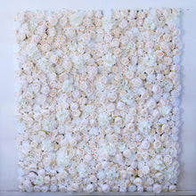Load image into Gallery viewer, Ivory Blush Flower Wall Panel, 3D Silk Floral Backdrop (16x24 inches)
