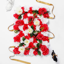 Load image into Gallery viewer, 3D Artificial Flower Wall Panel Wall Decor Floral Backdrop for Wedding Party and Home
