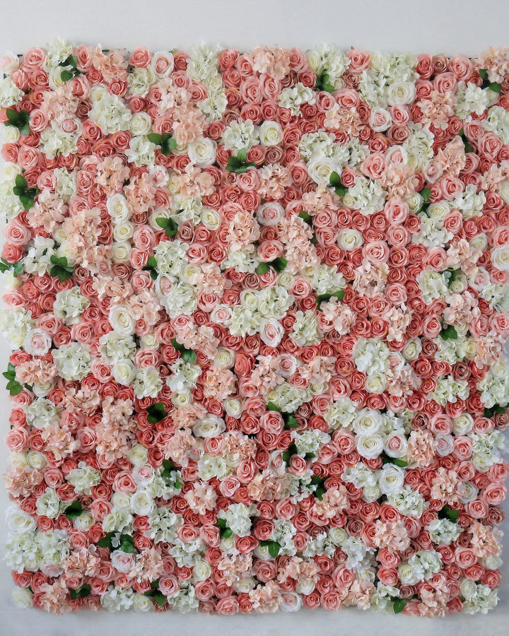 Peach & White Flower Wall Panel - Wedding, Party Backdrop