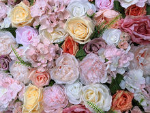 Load image into Gallery viewer, 3D Artificial Flower Wall Panel Wall Decor Floral Backdrop for Wedding and Party N6629

