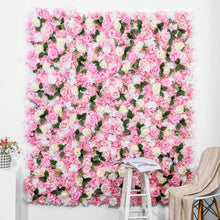 Load image into Gallery viewer, 3D Pink Floral Wall Panel, Silk Flower Backdrop (16x24 inches)
