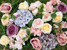 Load image into Gallery viewer, 3D Artificial Flower Wall Panel, Wedding Photo Booth Backdrop
