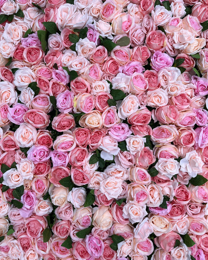 3D Artificial Rose Flower Wall Panel, Wedding Backdrop