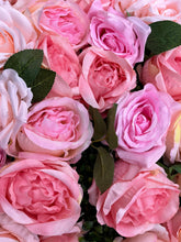 Load image into Gallery viewer, 3D Artificial Rose Flower Wall Panel, Wedding Backdrop
