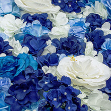 Load image into Gallery viewer, Indigo Blue Flower Wall Panel, 3D Silk Floral Backdrop (16x24 inches)
