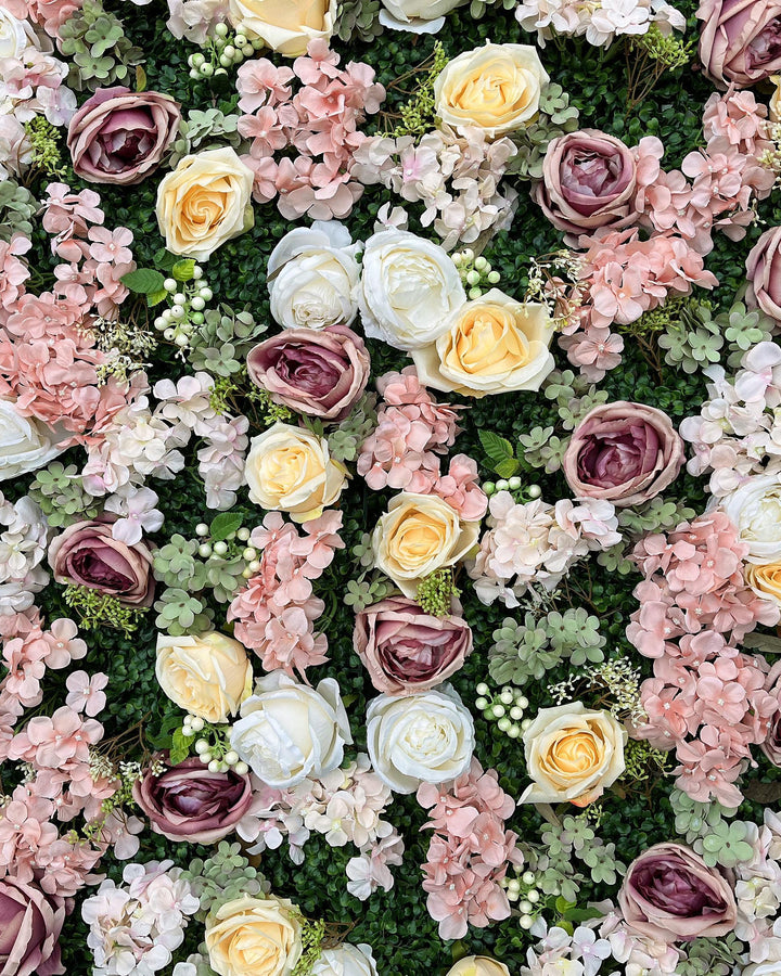 3D Rose Flower Wall Panel, Blush Floral Wedding Backdrop