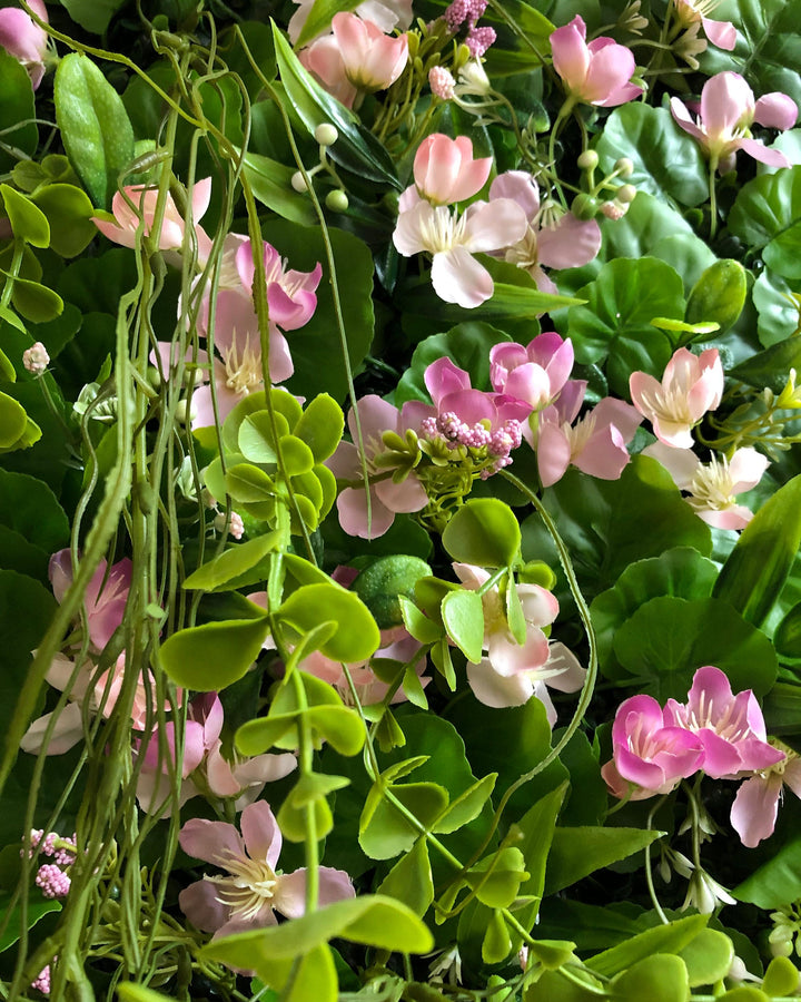 Floral Greenery Wall Panel with Hanging Vines, Photo Booth Backdrop