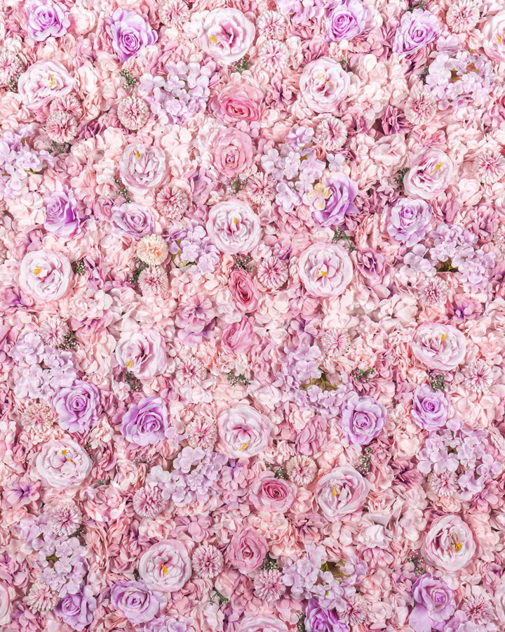 3D Lilac Flower Wall Panel, Silk Floral Photo Backdrop