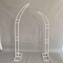 Load image into Gallery viewer, Flower Wall Backdrop [Snow Grace White Floral Pillar Pair] for Ceremony &amp; Photo Booth

