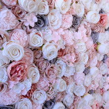 Load image into Gallery viewer, 3D Flower Wall Panel: Blush Ivory Floral Wedding Backdrop
