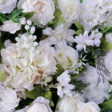 Load image into Gallery viewer, 3D White Flower Wall Panel: Wedding &amp; Party Backdrop
