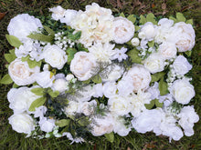 Load image into Gallery viewer, 3D White Flower Wall Panel: Wedding &amp; Party Backdrop
