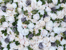 Load image into Gallery viewer, 3D Artificial Flower Wall Panel Wall Decor Floral Backdrop for Wedding and Party
