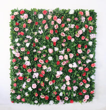 Load image into Gallery viewer, 3D Rose Flower Wall Panel - Pink &amp; White Floral Backdrop
