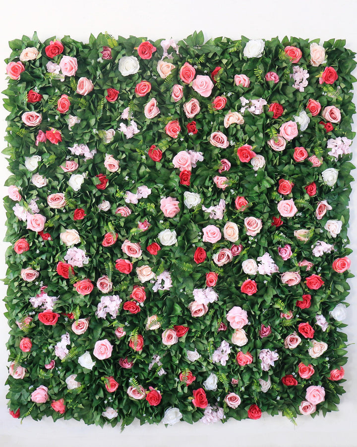 3D Rose Flower Wall Panel - Pink & White Floral Backdrop