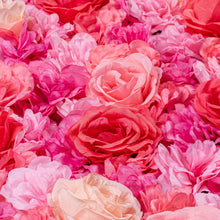 Load image into Gallery viewer, 3D Pink Flower Wall Panel, Silk Floral Backdrop, Event Decor (16x24 inches)
