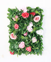 Load image into Gallery viewer, 3D Rose Flower Wall Panel - Pink &amp; White Floral Backdrop
