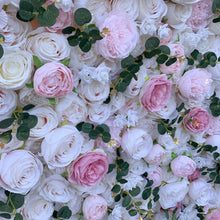 Load image into Gallery viewer, 3D Pink &amp; White Rose Flower Wall Panel, Photo Backdrop (16x24 inches)
