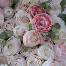 Load image into Gallery viewer, 3D Pink &amp; White Rose Flower Wall Panel, Photo Backdrop (16x24 inches)
