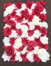 Load image into Gallery viewer, Red and White 3D Flower Wall Panel, Wedding Photo Booth Backdrop
