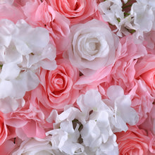 Load image into Gallery viewer, Pink Floral Wall Panel, 3D Strawberry Cow Backdrop, Baby Shower Decor
