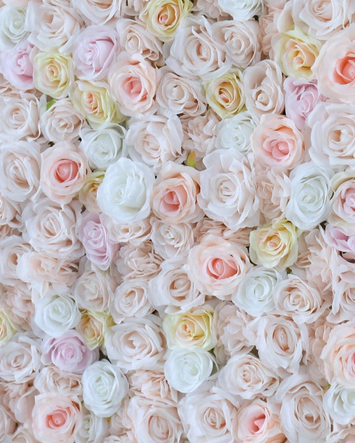 3D Silk Rose Flower Wall Panel, Wedding Backdrop, 16x24