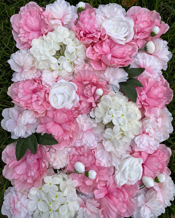 Peony 3D Flower Wall Panel Wall Decor Artificial Floral Backdrop for Wedding and Party