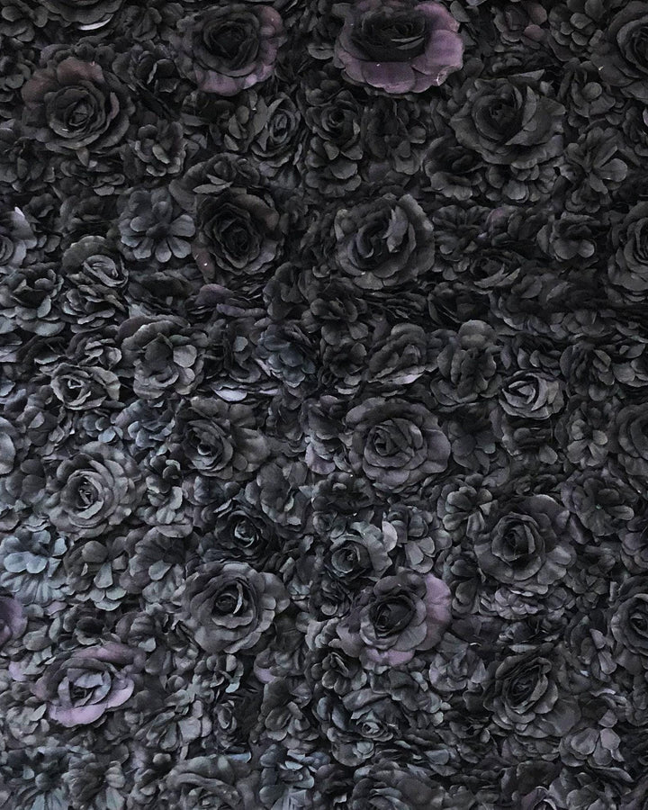 3D Midnight Violet Flower Wall Panel - Wedding, Party Backdrop