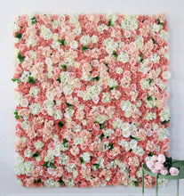 Load image into Gallery viewer, Peach &amp; White Flower Wall Panel - Wedding, Party Backdrop
