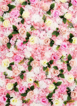 Load image into Gallery viewer, 3D Pink Floral Wall Panel, Silk Flower Backdrop (16x24 inches)
