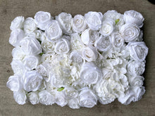 Load image into Gallery viewer, 3D Snow White Flower Wall Panel, Wedding Backdrop, Photo Booth Decor
