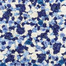 Load image into Gallery viewer, Indigo Blue Flower Wall Panel, 3D Silk Floral Backdrop (16x24 inches)
