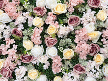 Load image into Gallery viewer, 3D Rose Flower Wall Panel, Blush Floral Wedding Backdrop
