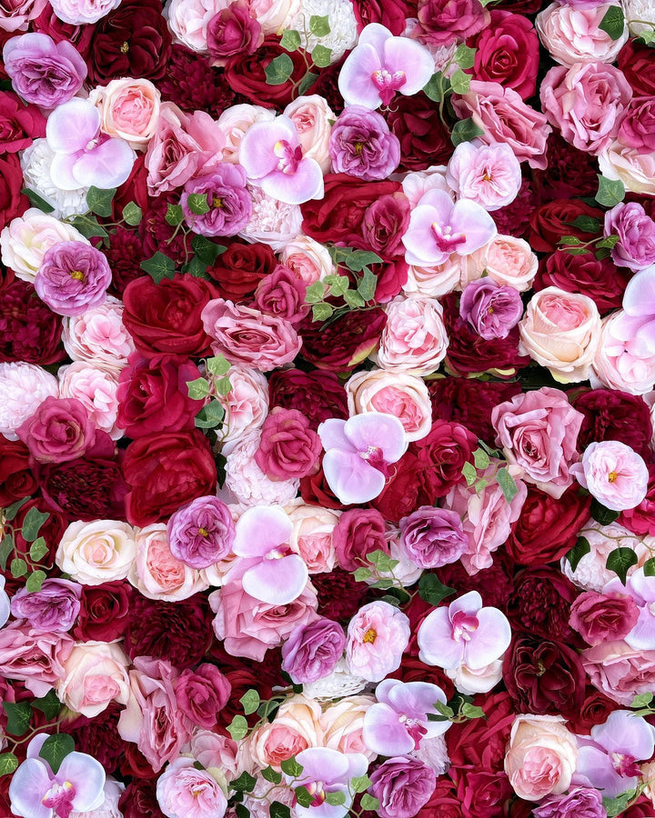 3D Fuchsia Orchid Flower Wall Panel, Event Photo Booth Backdrop