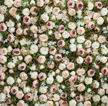 Load image into Gallery viewer, 3D Floral Wall Panel, Silk Flower Backdrop, Wedding Photo Booth Decor (16x24 inches)
