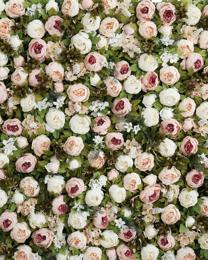 3D Floral Wall Panel, Silk Flower Backdrop, Wedding Photo Booth Decor (16x24 inches)