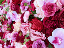 Load image into Gallery viewer, 3D Fuchsia Orchid Flower Wall Panel, Event Photo Booth Backdrop
