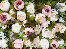 Load image into Gallery viewer, 3D Floral Wall Panel, Silk Flower Backdrop, Wedding Photo Booth Decor (16x24 inches)
