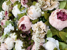 Load image into Gallery viewer, 3D Floral Wall Panel, Silk Flower Backdrop, Wedding Photo Booth Decor (16x24 inches)

