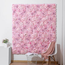 Load image into Gallery viewer, Candy Pink Flower Wall Panel, 3D Silk Floral Backdrop, Event Decor
