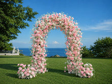 Load image into Gallery viewer, Blush Romance Arch Flower Arrangement Artificial Ceremony Flowers | Reception Party Decor | Optional 50% Return Refund Program
