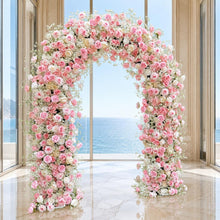 Load image into Gallery viewer, Blush Romance Arch Flower Arrangement Artificial Ceremony Flowers | Reception Party Decor | Optional 50% Return Refund Program
