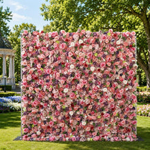 Load image into Gallery viewer, 3D Wedding Flower Wall Backdrop, Roll Up Fabric Floral Wall for Ceremony Photo Booth | 50% Return Refund Option N8828
