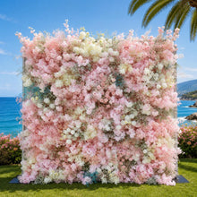 Load image into Gallery viewer, Flower Wall Backdrop [Coral Cloud Blossom Roll-Up Fabric Panel] for Ceremony &amp; Photo Booth N8837
