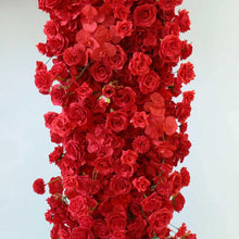 Load image into Gallery viewer, Red Rose Flower Fabric Arch 8x8 ft, Artificial Ceremony Flowers, Wedding Reception Decor, US Seller | 50% Return Refund Option
