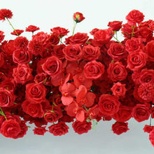 Load image into Gallery viewer, Red Rose Flower Fabric Arch 8x8 ft, Artificial Ceremony Flowers, Wedding Reception Decor, US Seller | 50% Return Refund Option
