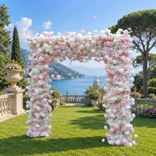 Load image into Gallery viewer, 8x8ft Wedding Arch Backdrop [Blush Pearl Rose Garden Arch Frame] for Ceremony, Photo Booth &amp; Floral
